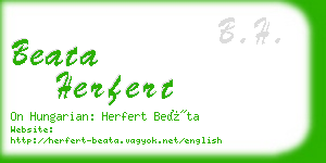 beata herfert business card